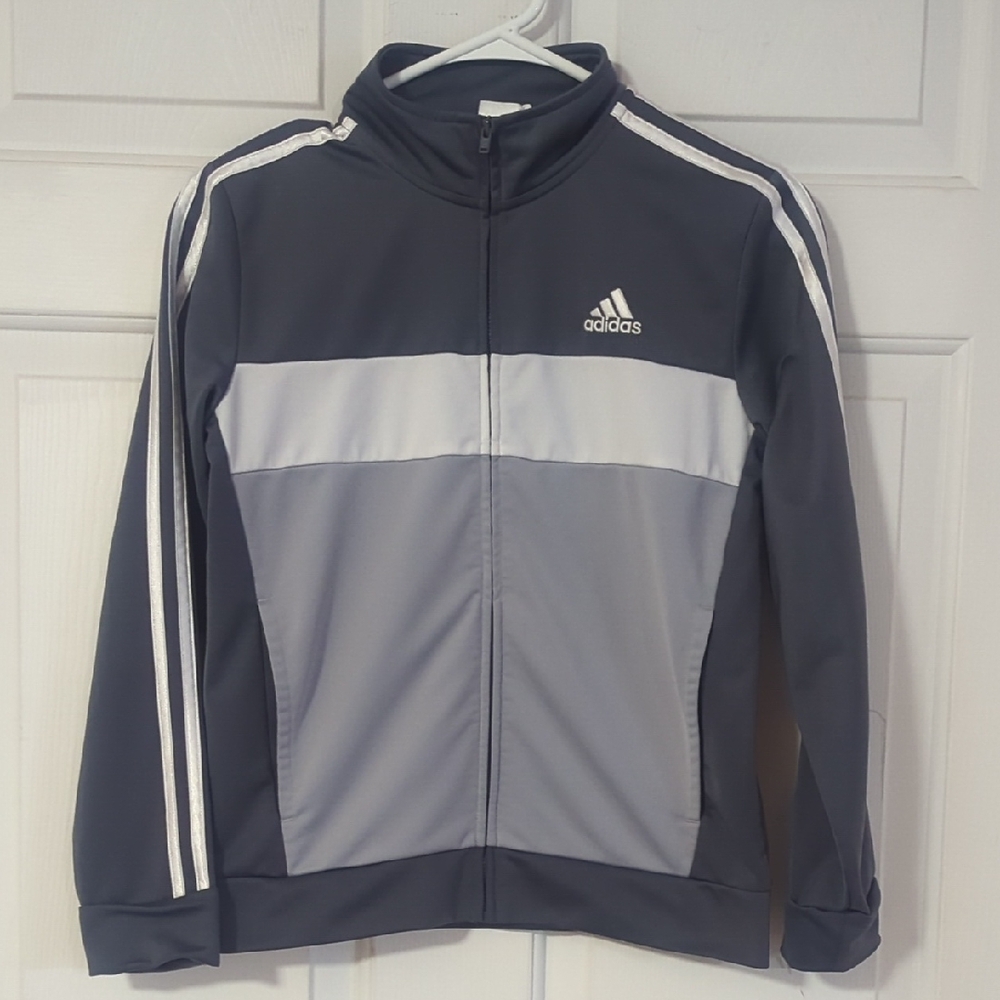 Adidas Kids Gray and Dark Gray Windbreaker